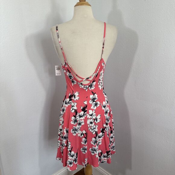 Hollister Mini Dress Womens Small Floral Babydoll Cottagecore 90s Y2K - Picture 4 of 9